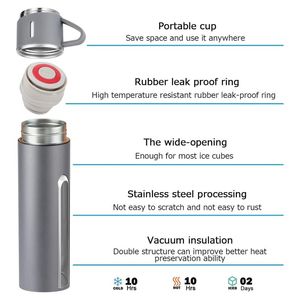 Custom Logo Premium Double Wall Vacuum Insulated Stainless Steel Gift <b>Tumbler</b> Set 1 <b>Tumbler</b> + 2 <b>Cups</b> 6-12 Hours Hot/Cold - Product Image 4