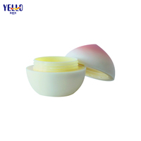 Lege, schattige perzikroze 40g fruitvormige body butter potjes, crème verpakkingen, plastic cosmetische lotion potjes