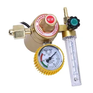 CO2- Flow Meter 0-25MPa เกจวัดความดันสำหรับเชื่อม Mig- Tig โลหะเชื่อม