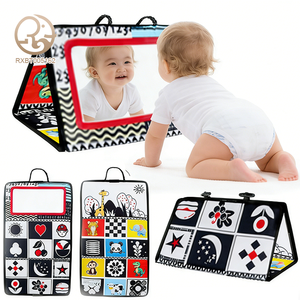 Jouets éducatifs doux à vendre <span class=keywords><strong>en</strong></span> gros, noir et blanc, contraste élevé, livre <span class=keywords><strong>en</strong></span> tissu pour bébé <span class=keywords><strong>en</strong></span> peluche personnalisé - Product Image 1