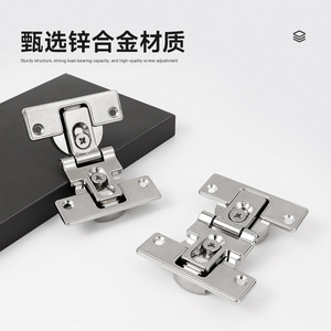Furniture <b>Hinge</b> YG201 Zinc Alloy Flush Mount Concealed <b>180</b> <b>Degree</b> For Wardrobe Folding Door - Product Image 3