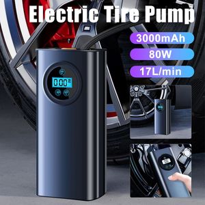 Pompe à air électrique numérique rechargeable pour voiture et vélo avec lumière LED et batterie externe portable en plastique - Product Image 5