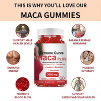 Gummies Maca Plus pour l'amélioration et l'agrandissement des fesses, extrait de racine de Maca noire, amplificateur de fessiers pour femmes