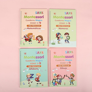 Cuaderno <span class=keywords><strong>de</strong></span> Práctica <span class=keywords><strong>de</strong></span> Escritura Reutilizable con Espiral para Niños, con Cubierta <span class=keywords><strong>de</strong></span> Papel para Uso Educativo - Product Image 4