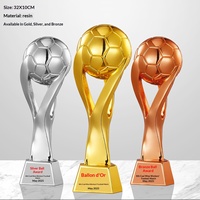 Trophées de récompense MVP en résine écologique de luxe de haute qualité, gravés et imprimés UV, pour sports (golf, football), cadeaux promotionnels pour salons professionnels