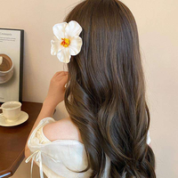 Aksesoris Jepit Rambut Bunga Frangipani Buatan, Aksesoris Hiasan Kepala Bunga Hibiscus Hawaii Grosir
