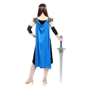 Traje de guerrero con falda negra y azul Sexy para mujer, <span class=keywords><strong>disfraz</strong></span> de <span class=keywords><strong>pareja</strong></span> de Halloween, disfraces de Guerrero <span class=keywords><strong>Medieval</strong></span> para adultos - Product Image 5