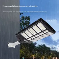 Lampe solaire de rue intégrée haute puissance Guohong, ABS, télécommande, source lumineuse LED, IP65, extérieur, route, monocristalline