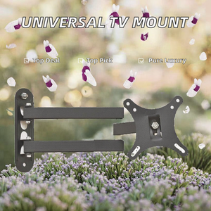 حامل شاشة عالمي قابل للتأرجح للتثبيت على الحائط، مناسب للشاشات من 14 إلى 27 بوصة، حامل تلفزيون فولاذي متحرك بالكامل مع إمكانية الإمالة، متوافق مع معيار VESA 100x100، 15 درجة إمالة - Product Image 2