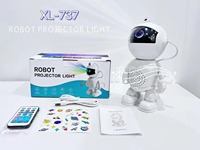 Projecteur Étoiles Robot Veilleuse Galaxie – Projecteur Spatial Astronaute, Lampe LED de Plafond Nébuleuse Étoilée Cadeaux pour Enfants pour Noël