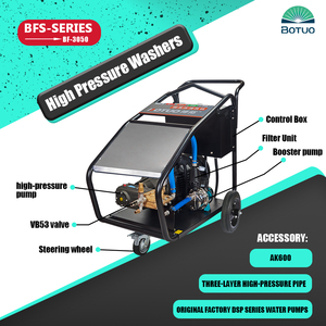 Nettoyeur haute pression avec arrêt automatique du pistolet, filtration 3 couches, 500 bars, nettoyeur électrique industriel pour le décapage de peinture - Product Image 2