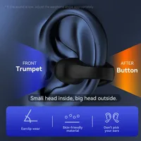 1 Buah Headphone Nirkabel Bluetooth 5.4 Earphone dengan Mikrofon Klip Telinga Tunggal Olahraga Tahan Air TWS Earbud Bluetooth Headset Tipe C