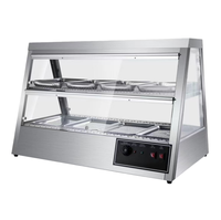 Armoire chauffante commerciale Dezoton en acier inoxydable pour aliments chauds avec comptoir de présentation isotherme et humidifiant pour poulet rôti en restaurant