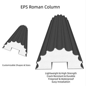 Colonna Romana Moderna Europea in EPS con Linee Decorative, Leggera e Flessibile, per Decorazione Esterna di Ville e Centri Commerciali - Product Image 1