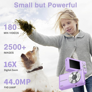 Appareil photo numérique portable pour vlog, 44MP, autofocus, FHD 1080P, capteur CMOS, écran 2-<span class=keywords><strong>3</strong></span> pouces, choix des jeunes créateurs, pour immortaliser les souvenirs en famille - Product Image 3