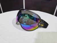 Sangle réglable lunettes lentille bulle visière masque facial pour casque de moto Moto Capacete Casco demi ouvert casques de visage
