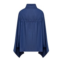 Blazer Cape en lin mélangé élégant personnalisé avec fleur asymétrique à la main pour femmes coupe ample veste Kimono châle d'été