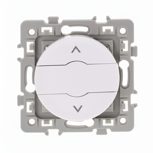 Interruptor de persiana enrollable de 3 posiciones blanco Diseño SQUARE para funciones arriba/abajo/parada - Product Image 1