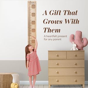 <span class=keywords><strong>Tableau</strong></span> de croissance <span class=keywords><strong>mural</strong></span> en bois Tracker de croissance Planche à mesurer <span class=keywords><strong>Tableau</strong></span> de hauteur pliable pour enfants avec fentes pour photos - Product Image 2