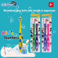 Brosse à dents en nylon souple pour enfants, manche en plastique, lot de 2, avec nettoyeur de langue, pour usage domestique