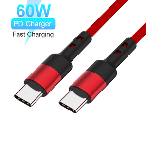 60W 3A nhanh sạc cáp Nylon bện USB C Cáp dữ liệu tốc độ cao 1m/3ft USB sạc với loại C điện thoại di động USB cáp điện thoại - Product Image 3