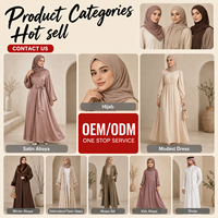Robe Jalabiya élégante en polyester gris argenté extensible dans les quatre sens avec poignets à franges pour l'Aïd et le Ramadan