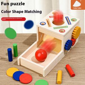 Tablero de Engranajes Geométricos de Madera, Bloques de Construcción Educativos Interactivos, Juguetes de Educación Temprana para <span class=keywords><strong>Niños</strong></span> Pequeños, Unisex, Bajo Flujo de Luminosidad - Product Image 3