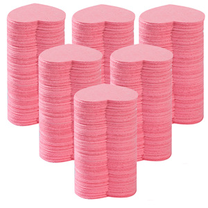 Éponge faciale compressée en gros pour le nettoyage, éponge exfoliante jetable en cellulose rose biologique pour esthéticiennes - Product Image 3