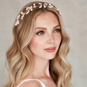 Wedding Flower Crown Princess Wedding Headpiece Rhinestone <strong>Headband</strong> <strong>Veil</strong> Crystal Headpiece Tiara for Girls Wedding Flower Girls - Product Image 1