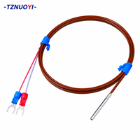 Sonde de température à résistance en platine PT100, câble en silicone résistant à la chaleur et à l'huile pour moteur/boîtier de distribution/thermostat