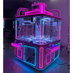 Giá thấp 4 người chơi đồng tiền hoạt động mini Claw Crane Máy búp bê Máy <span class=keywords><strong>Arcade</strong></span> Trò chơi đồ chơi may mắn rainbox cho trung tâm trò chơi - Product Image 3