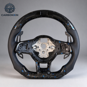 Volante de Coche Personalizado de Fibra de Carbono Forjado con LED para VW Golf Mk7 Mk8 Mk7.5 GTI GTD Polo 7 8 Jetta CC Volkswagen 8R Mk8.5 - Product Image 4