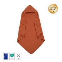Serviette de bain à capuche 80x80cm (31x31in) en gaze de crêpe 4 couches, fabrication OEM sur mesure, marque privée, achat en gros, CPC REACH OEKO-TEX