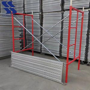 Giàn giáo khung sơn nặng với chiều cao có thể điều chỉnh, niềng răng chéo và chân khóa an toàn cho các công trình xây dựng và sửa chữa - Product Image 5