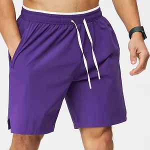 Short d'entraînement de gymnastique pour homme Short de course léger à séchage rapide Short d'entraînement athlétique de tennis Poches zippées