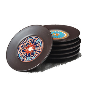 Sous-verre en bakélite cloisonné, résistant à la chaleur, rond, pour accessoires de service à thé - Product Image 4