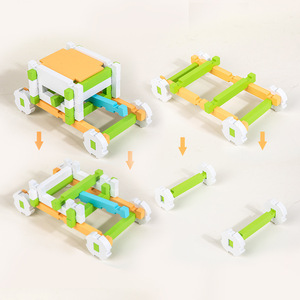 Bloques de construcción de mortaja y espiga, ensamblaje de <span class=keywords><strong>arquitecto</strong></span>, cabaña de construcción, educación temprana para niños, juguetes Diy - Product Image 2