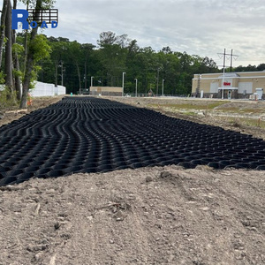 <span class=keywords><strong>Grille</strong></span> de gravier Geocell en plastique HDPE <span class=keywords><strong>noir</strong></span> texturé et perforé pour la construction de routes - Product Image 3