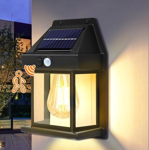 Không thấm nước năng lượng mặt trời ngoài trời đèn tường hoàng hôn đến bình minh hiên đèn lịch thi đấu với 3 chế độ cảm biến chuyển động cho vườn đường dẫn nhà để xe bãi - Product Image 2