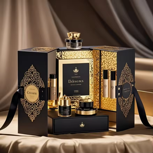 กล่องแม่เหล็กสีขาวแบบกำหนดเองสำหรับขวดน้ำหอม กล่องของขวัญเครื่องสำอางสุดหรู บรรจุภัณฑ์ที่ย่อยสลายได้ด้วยหมึกถั่วเหลือง ใช้ซ้ำได้ - Product Image 5