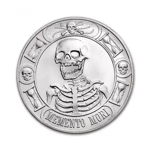 도매 주문 금속 복사 기념품 동전 두개골 동전 직접 배지 선물 공장 도매