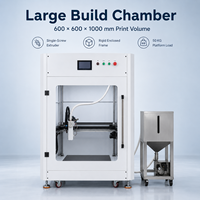 Nouvelle imprimante 3D industrielle FGF, volume d'impression 600x600x1000mm, double extrudeur, plateau chauffant, nivellement automatique, ABS, multi-matériaux, indépendante