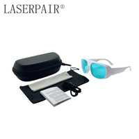 Lunettes de protection laser de qualité CE EN207 620-700nm lunettes de sécurité de beauté médicale dentaire lunettes lunettes avec cadre blanc