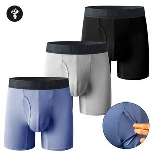 Calzoncillos Largos para Hombre con Logotipo Personalizado, Cómodos, Tipo Bóxer, de Bambú y Spandex, Cintura Elástica, Antibacterianos y Transpirables - Product Image 2