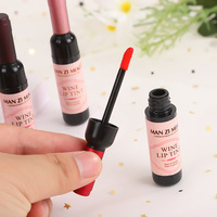 Gloss à lèvres rouge mat effet bouteille de vin, longue tenue, non-collant, à base de minéraux, 8 ml