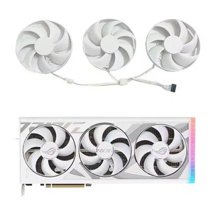 Ventilador de tarjeta gráfica T129215BU CF1015U12D RTX4080 RTX4090 para <span class=keywords><strong>Asus</strong></span> <span class=keywords><strong>Rog</strong></span> <span class=keywords><strong>Strix</strong></span> <span class=keywords><strong>GeForce</strong></span> <span class=keywords><strong>RTX</strong></span> <span class=keywords><strong>4080</strong></span> <span class=keywords><strong>RTX</strong></span> 4090, versión OC blanca, refrigeración - Product Image 1