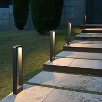 Lampe de jardin LED moderne 10W pour hôtel, extérieur, étanche IP65, en aluminium, type bollard, AC 220V, garantie 3 ans, CRI80