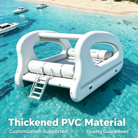 Bateau Yacht Gonflable Électrique Solaire Catamaran Maison Flottante Ponton de Fête Plateforme Flottante PVC Drop Stitch Loisirs