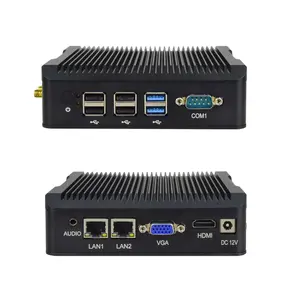 Ücretsiz Bios Logo Mini Pc N2840 çift çekirdekli 12Cm * 12Cm anakart Fanless 95 fansız endüstriyel Nuc küçük bilgisayar masaüstü Mini Pc