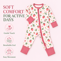 Combinaison Bébé Respirante en Polycoton avec Fermeture Éclair YKK Facile à Utiliser – Vente en Gros pour Distributeurs – Unisexe